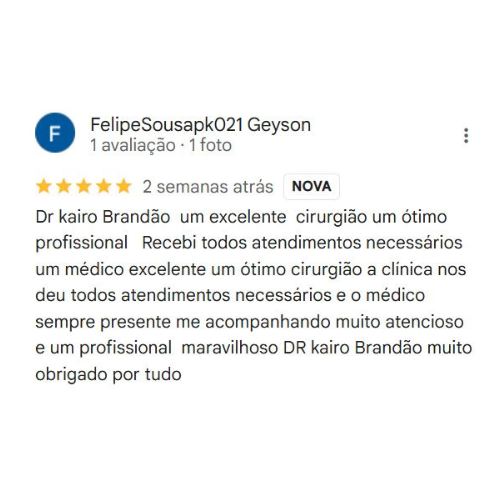 Depoimento Google Dr Kairo